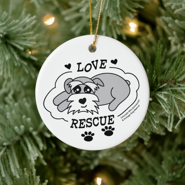 Love Rescue - Round Christmas Ornament (Träd)