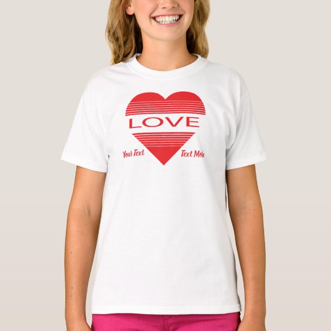 Love & Romance Concept Design with Heart Elements T Shirt (Framsida)