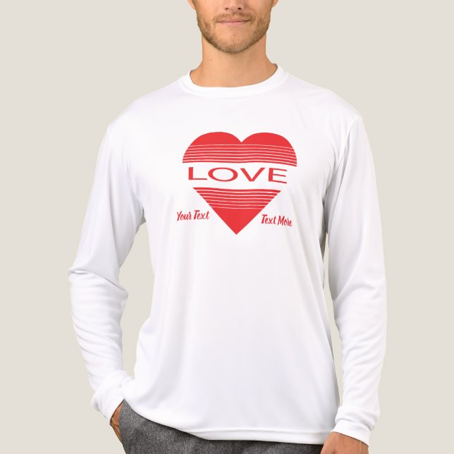 Love & Romance Concept Design with Heart Elements T Shirt (Framsida)