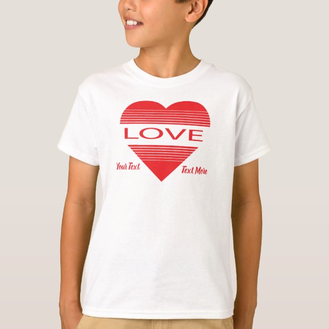 Love & Romance Concept Design with Heart Elements T Shirt (Framsida)
