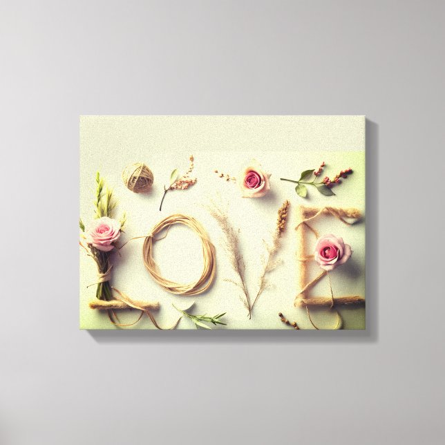 “Love Rose” Canvas Konst (Framsida)