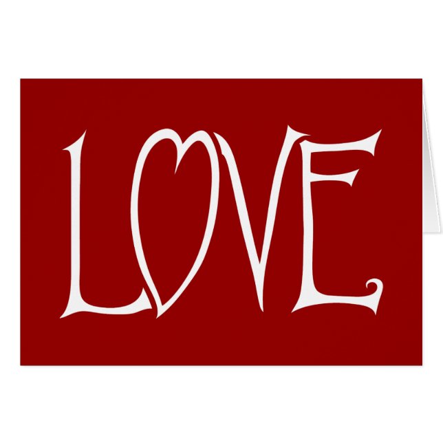 LOVE Rött Kort (Framsidan Horizontal)