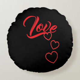Love Round Pillow Rund Kudde