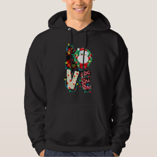 Love Santa julbelysning Matchande familjen Xmas P Hoodie