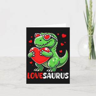 Love Saurus Söt T-Rex Singels Hjärtan Alla Hjärtan Kort