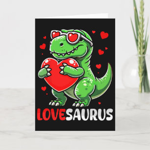 Love Saurus Söt T-Rex Singlar Hjärtan Alla Hjärtan Kort