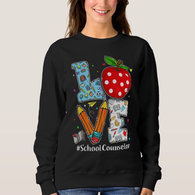Love School Counselor Teacher Appreciation Funny C T Shirt (Framsida)