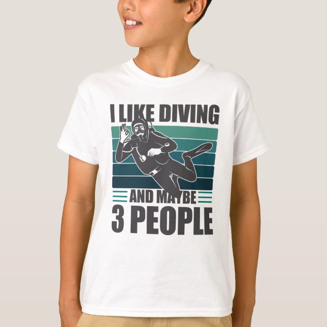 Love Scuba Diving Funn Diver Gift T Shirt (Framsida)