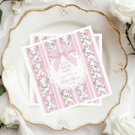 Love Shack Baby Coquette Blush Bow Baby Shower Pappersservett
