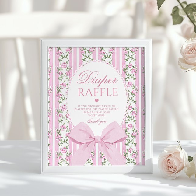 Love Shack Baby Diaper raffle Coquette Bow Poster (Skapare uppladdad)
