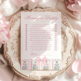 Love Shack Baby Mommy or Daddy Baby Shower game