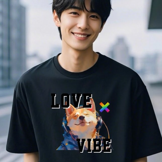 LOVE × SHIBA - Custom T Shirt (Skapare uppladdad)