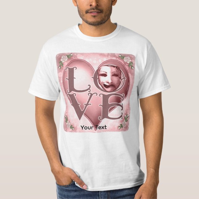LOVE Skådespelarmask T-Shirt (Framsida)