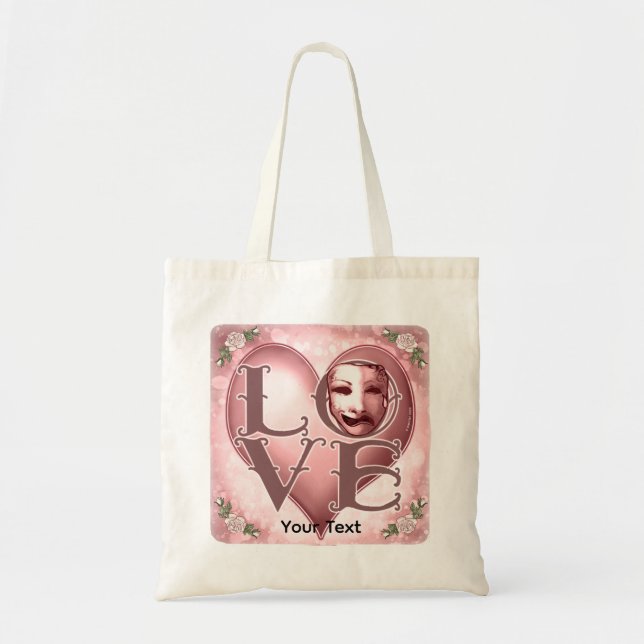LOVE Skådespelarmask  Tygkasse (Framsidan)