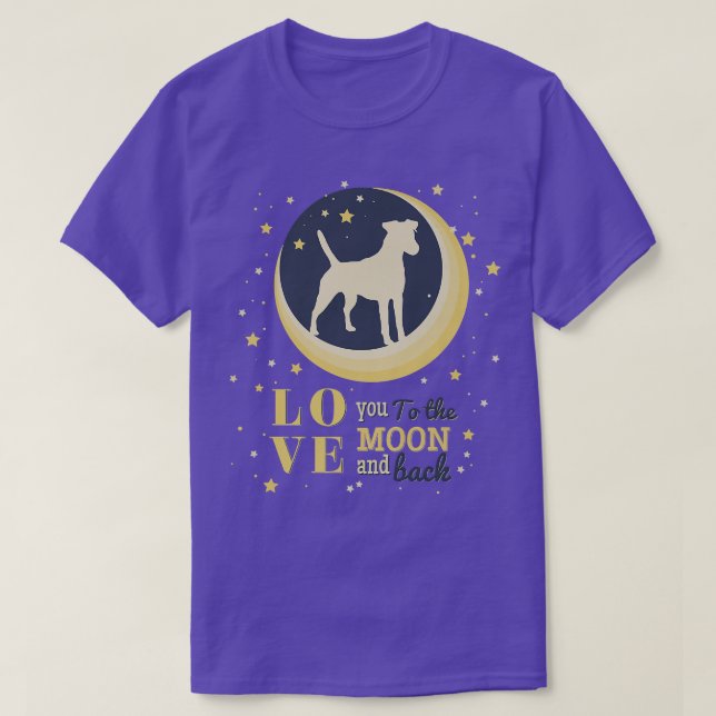 Love Smooth Fo Terrier Dog To The Moon T Shirt (Design framsida)