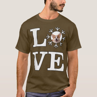 Love Snowflake Dog Pembroke Welsh Corgi T Shirt