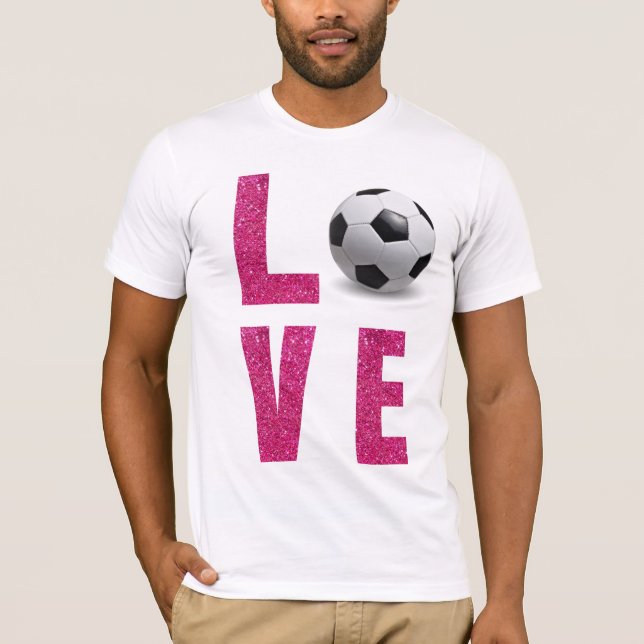 Love Soccer T Shirt (Framsida)