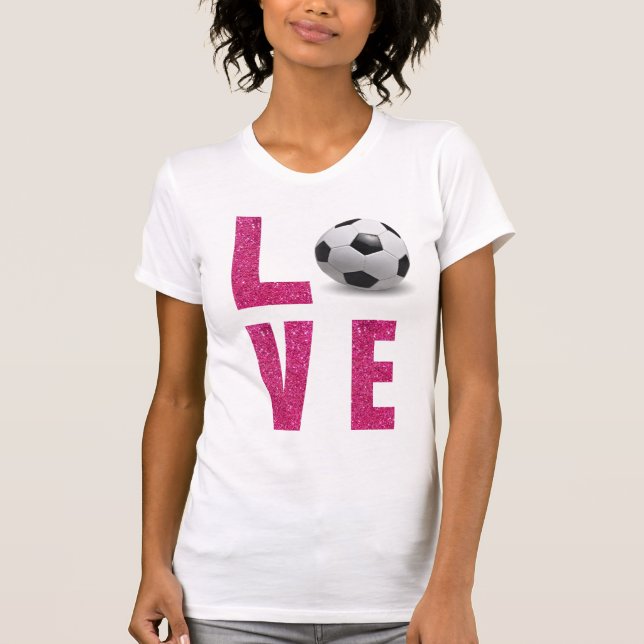 Love Soccer T Shirt (Framsida)