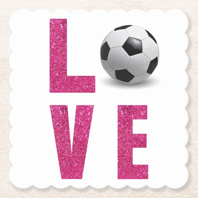 Love Soccer Underlägg Papper (Framsida)