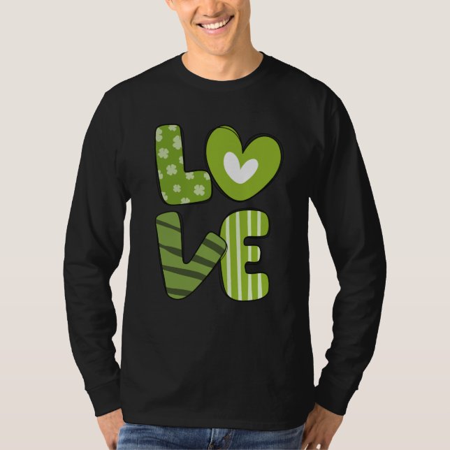 Love St Patricks Day T Shirt (Framsida)
