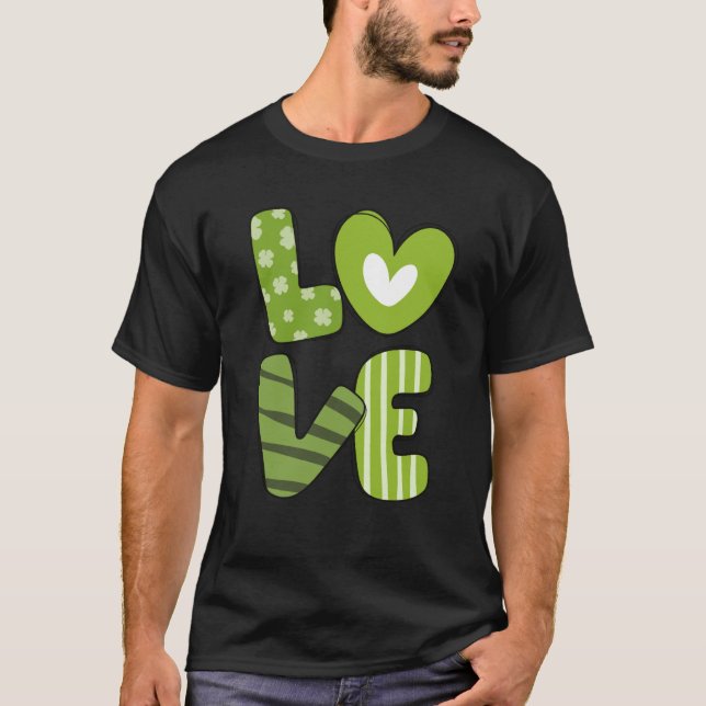 Love St Patricks Day T Shirt (Framsida)