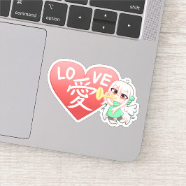 LOVE Sticker 愛 ステッカー 【 HayaTikaze 】 Klistermärken