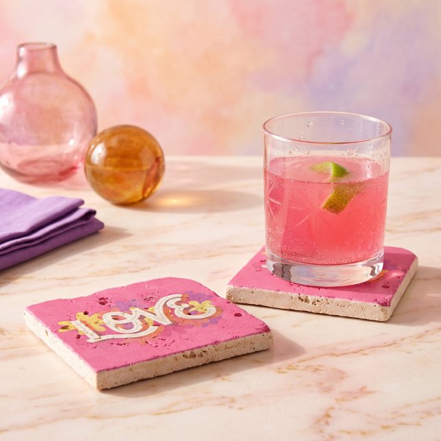 LOVE Stone Coaster Stenunderlägg (Skapare uppladdad)