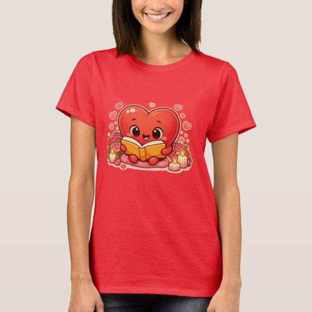 Love Stories Begin Within the Heart T Shirt (Framsida)