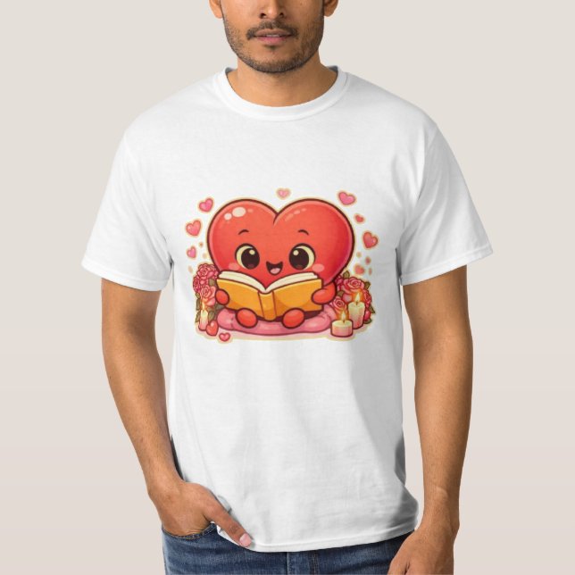 Love Stories Begin Within the Heart T Shirt (Framsida)
