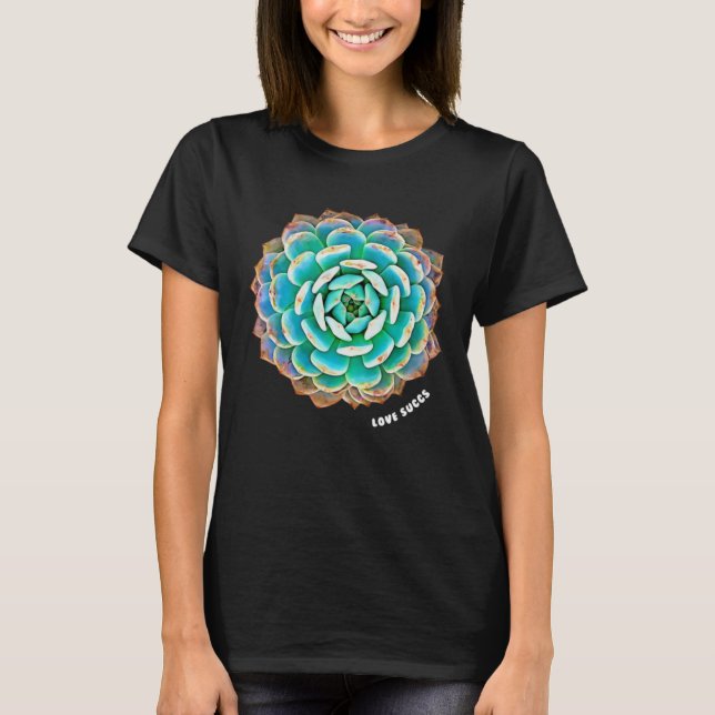 Love Succs Succulent T Shirt (Framsida)