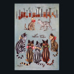 Love Tales, Louis Wain Poster<br><div class="desc">Louis Wain (5 August 1860 – 4 July 1939) was an English artiste known for his drawings,  which consistently featured anthropomorphized large-eyed cats and kittens. In his later years he may have suffered from schizophrenia (although this claim is disputed),  which,  according to some psychiatrists,  can be seen in his works. Quote:Wikipedia</div>