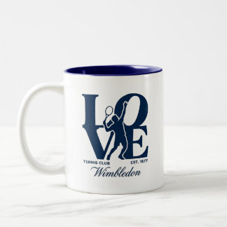 Love Tennis Club Wimbledon Est 1877 Två-Tonad Mugg