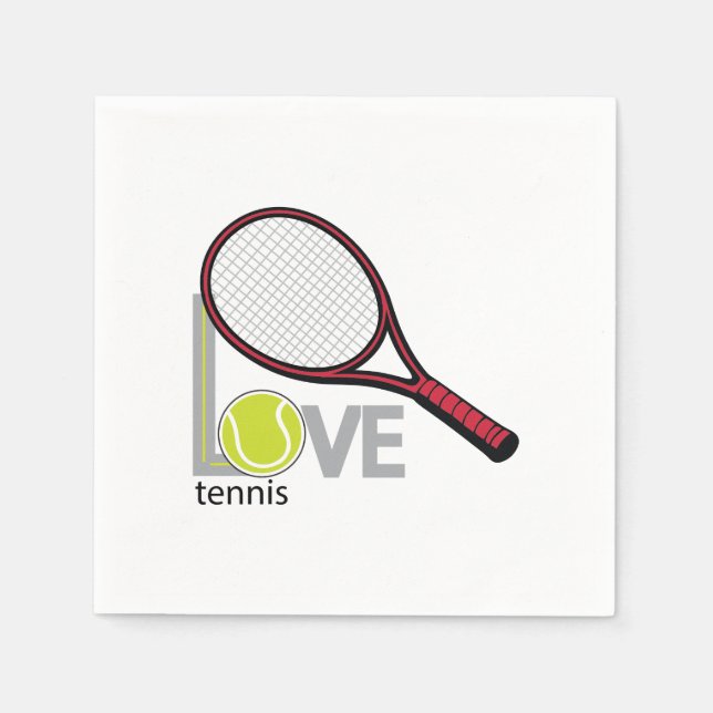 Love tennis pappersservett (Framsidan)