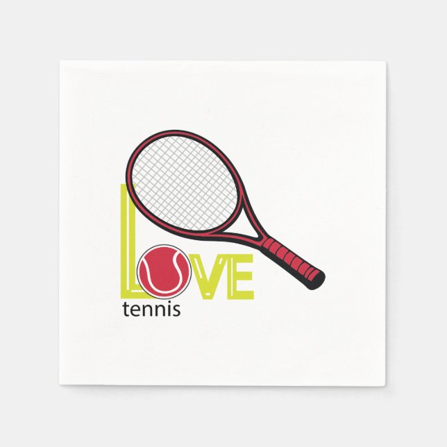 Love tennis pappersservett (Framsidan)