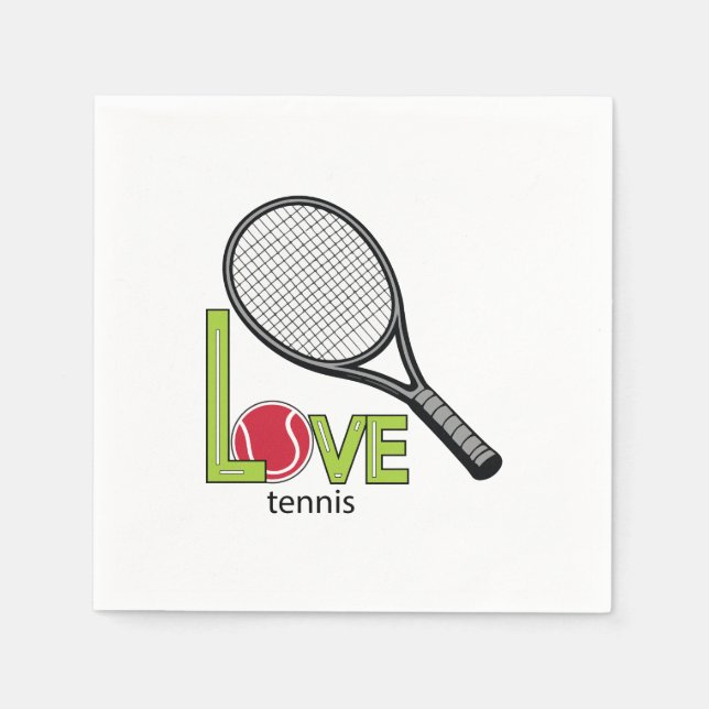 Love tennis pappersservett (Framsidan)