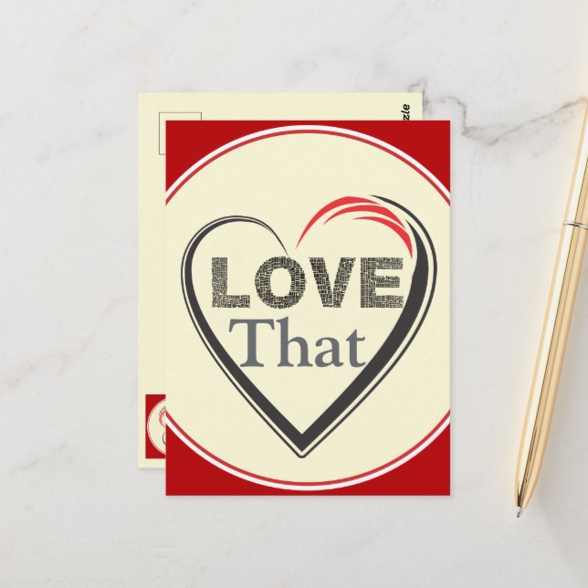 Love That Postcard Vykort (Fram/Back In Situ)