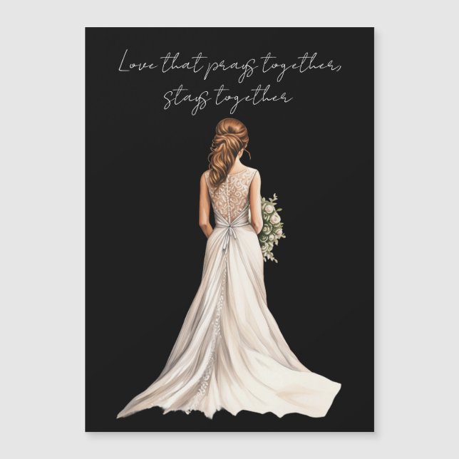 Love that Prays Together Wedding Greeting Card (Framsida)