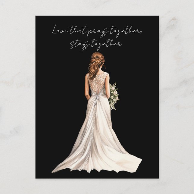 Love that Prays Together Wedding Greeting Card Vykort (Framsida)