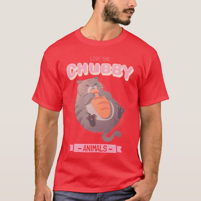 Love the Chubby Animals 15 friends T Shirt (Framsida)