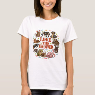 Love The Unloved Cute Spider Bat Snake Slug Animal T Shirt