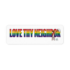 Love Thy Neighbor Returadress Etikett