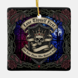 Love Thyself First Julgransprydnad Keramik
