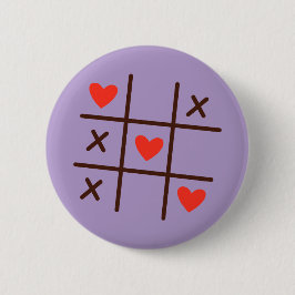 Love Tic-Tac-Toe Hearts Button — Cute Valentine's  Knapp