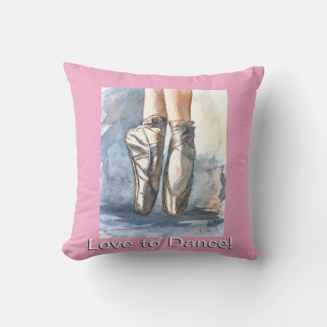 Love to Dance Ballet Pillow Kudde (Framsida)