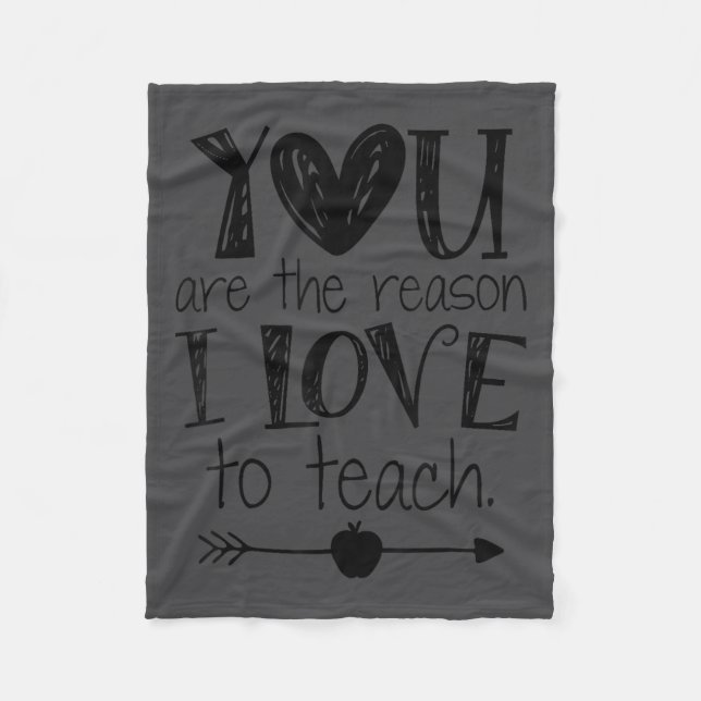Love To Teach Sitive Affirmation Motivational Teac Fleecefilt (Framsidan)