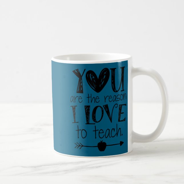 Love To Teach Sitive Affirmation Motivational Teac Kaffemugg (Höger)