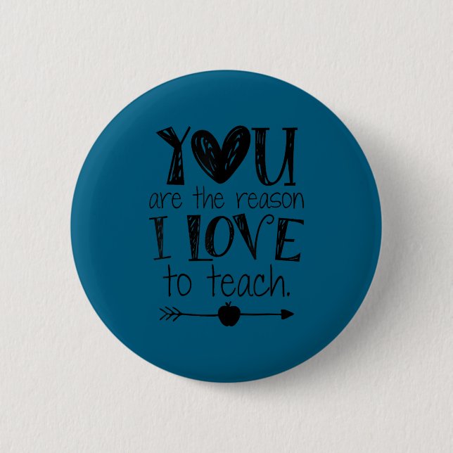 Love To Teach Sitive Affirmation Motivational Teac Knapp (Framsida)