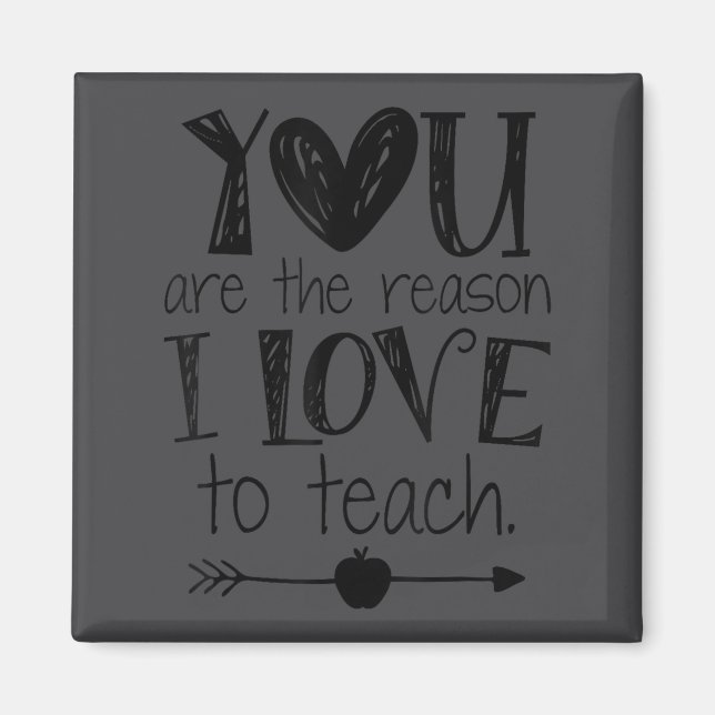 Love To Teach Sitive Affirmation Motivational Teac Magnet (Framsidan)