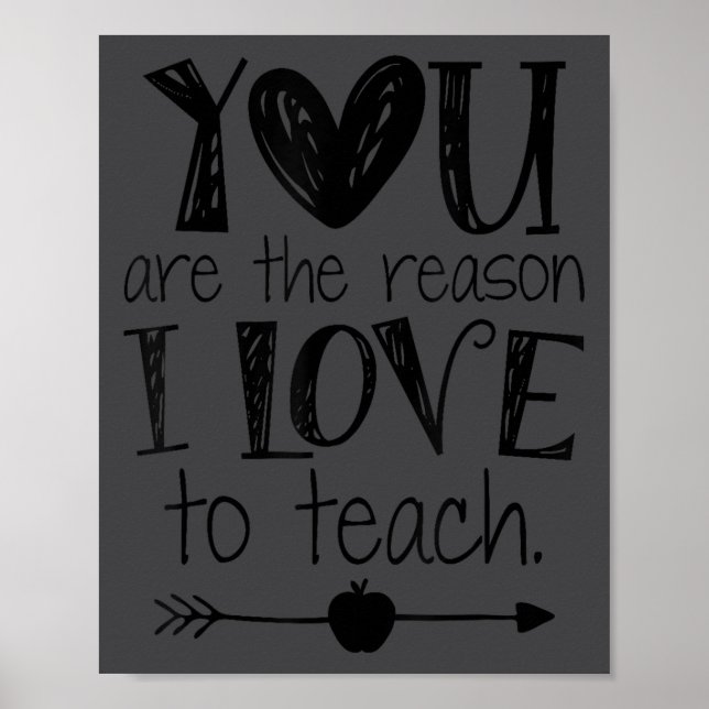 Love To Teach Sitive Affirmation Motivational Teac Poster (Framsidan)