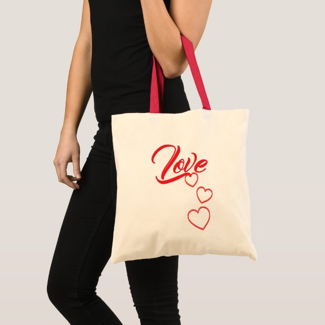 Love Tote Bag Tygkasse (Framsida (produkt))